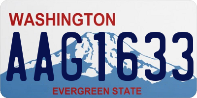 WA license plate AAG1633