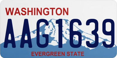 WA license plate AAG1639