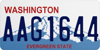 WA license plate AAG1644