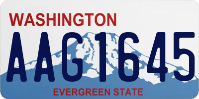 WA license plate AAG1645