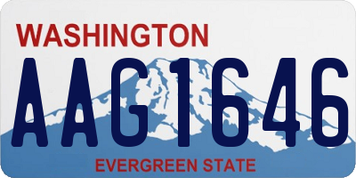 WA license plate AAG1646