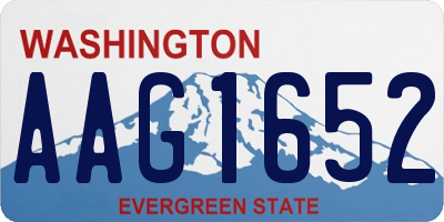 WA license plate AAG1652