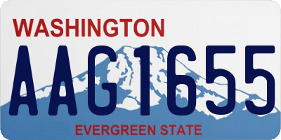 WA license plate AAG1655