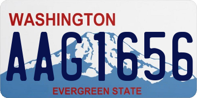 WA license plate AAG1656