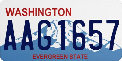 WA license plate AAG1657