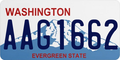 WA license plate AAG1662