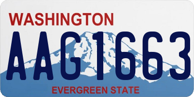 WA license plate AAG1663