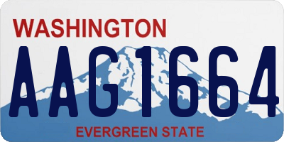 WA license plate AAG1664
