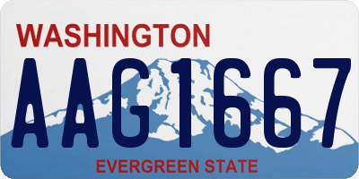 WA license plate AAG1667