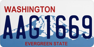 WA license plate AAG1669