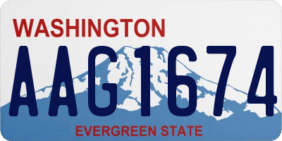 WA license plate AAG1674