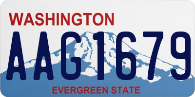WA license plate AAG1679