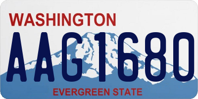 WA license plate AAG1680