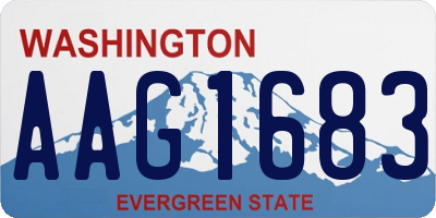 WA license plate AAG1683