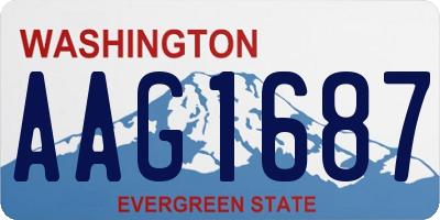 WA license plate AAG1687