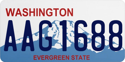 WA license plate AAG1688