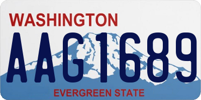 WA license plate AAG1689