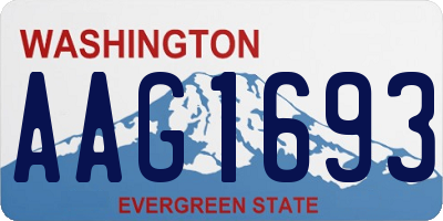 WA license plate AAG1693