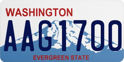 WA license plate AAG1700