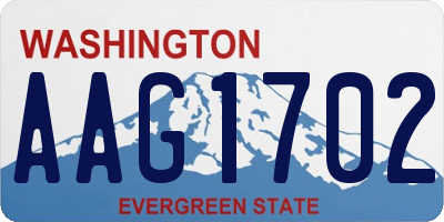 WA license plate AAG1702