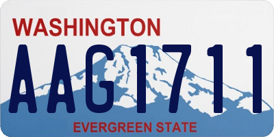 WA license plate AAG1711