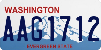 WA license plate AAG1712