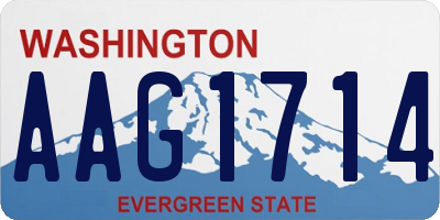 WA license plate AAG1714