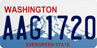 WA license plate AAG1720
