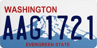 WA license plate AAG1721