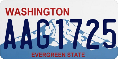 WA license plate AAG1725
