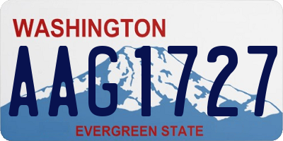 WA license plate AAG1727