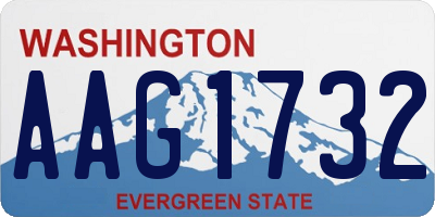 WA license plate AAG1732