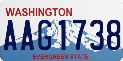 WA license plate AAG1738