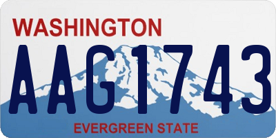 WA license plate AAG1743
