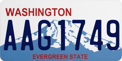 WA license plate AAG1749