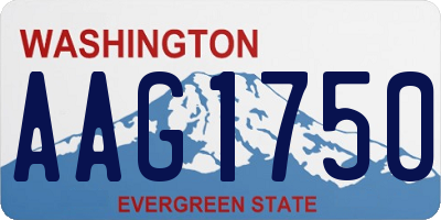 WA license plate AAG1750