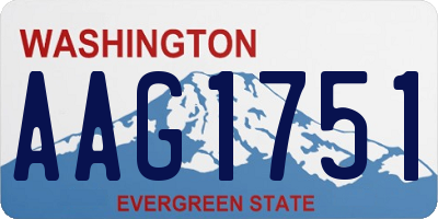 WA license plate AAG1751