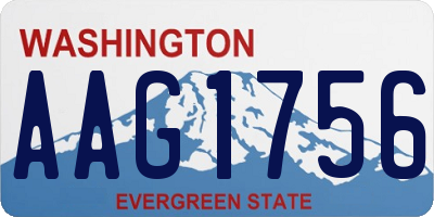 WA license plate AAG1756