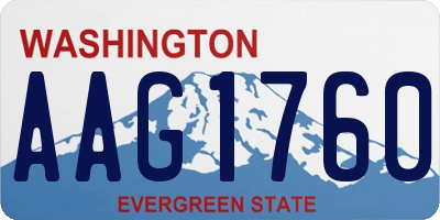 WA license plate AAG1760
