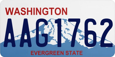 WA license plate AAG1762