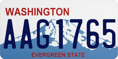 WA license plate AAG1765