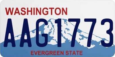 WA license plate AAG1773