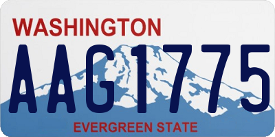 WA license plate AAG1775