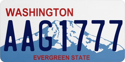 WA license plate AAG1777
