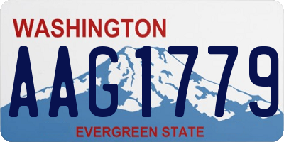 WA license plate AAG1779