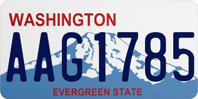 WA license plate AAG1785