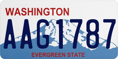 WA license plate AAG1787