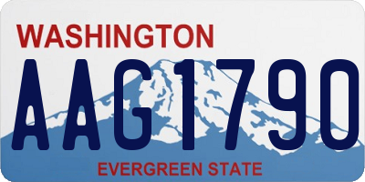 WA license plate AAG1790