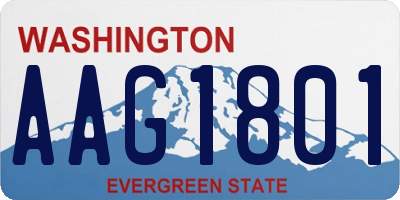 WA license plate AAG1801