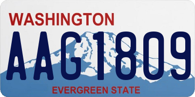 WA license plate AAG1809